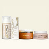 Kit Sérum Iluminador Facial + Creme Hidratante + Gel Esfoliante 300g + Iluminador Tom Dourado - Bronzear HN
