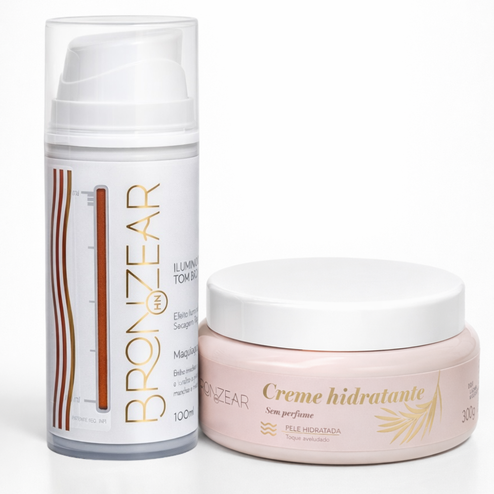 Kit Iluminador Tom Bronze + Creme Hidratante - Bronzear HN